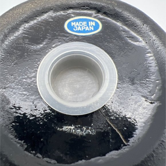 Vintage Watering Can Salt & Pepper Shaker Set Made in Japan Black Ceramic 4" - Picture 4 of 5